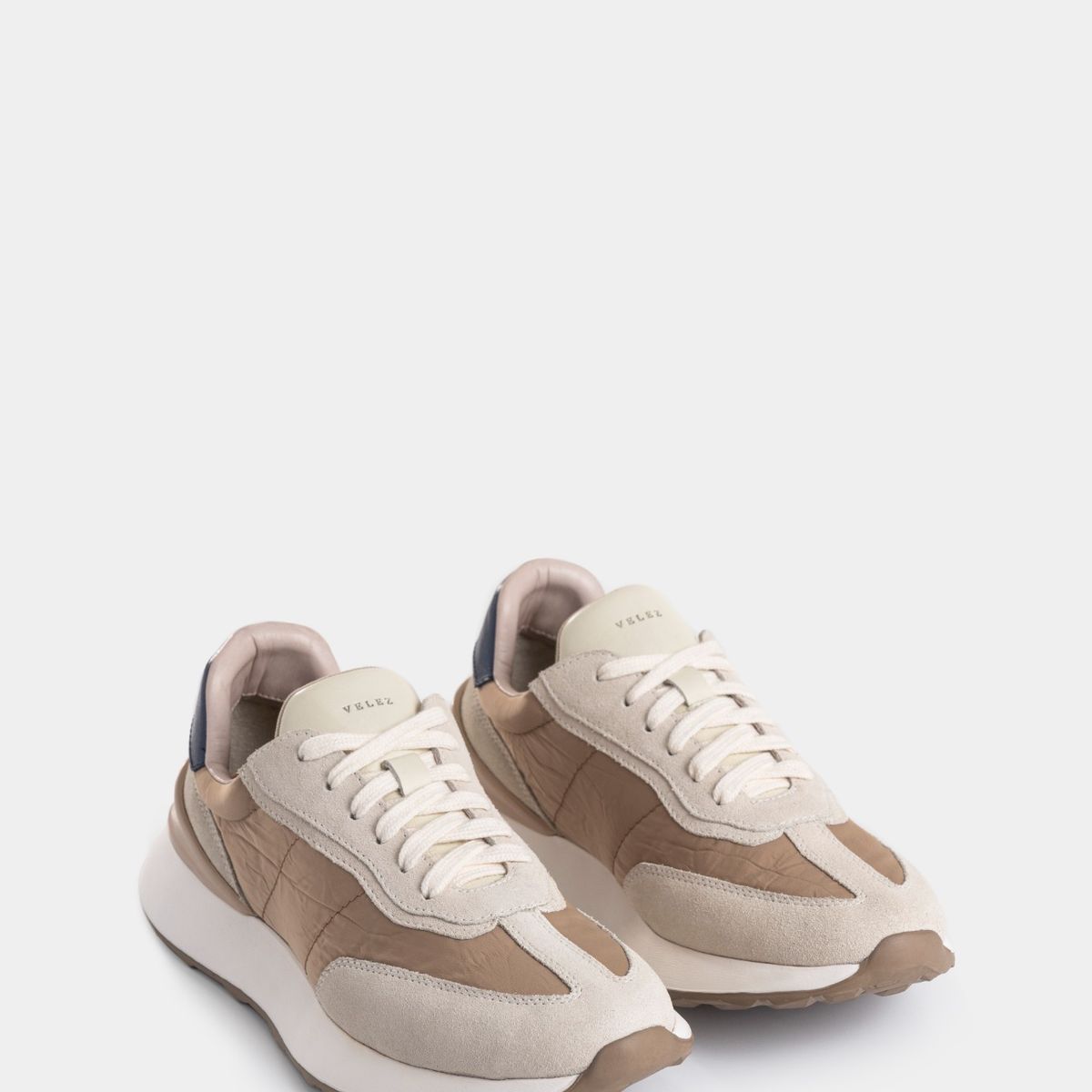 VELEZ - Vélez Zapatillas Sereno Lona y Cuero Mujer Deportivos Arena