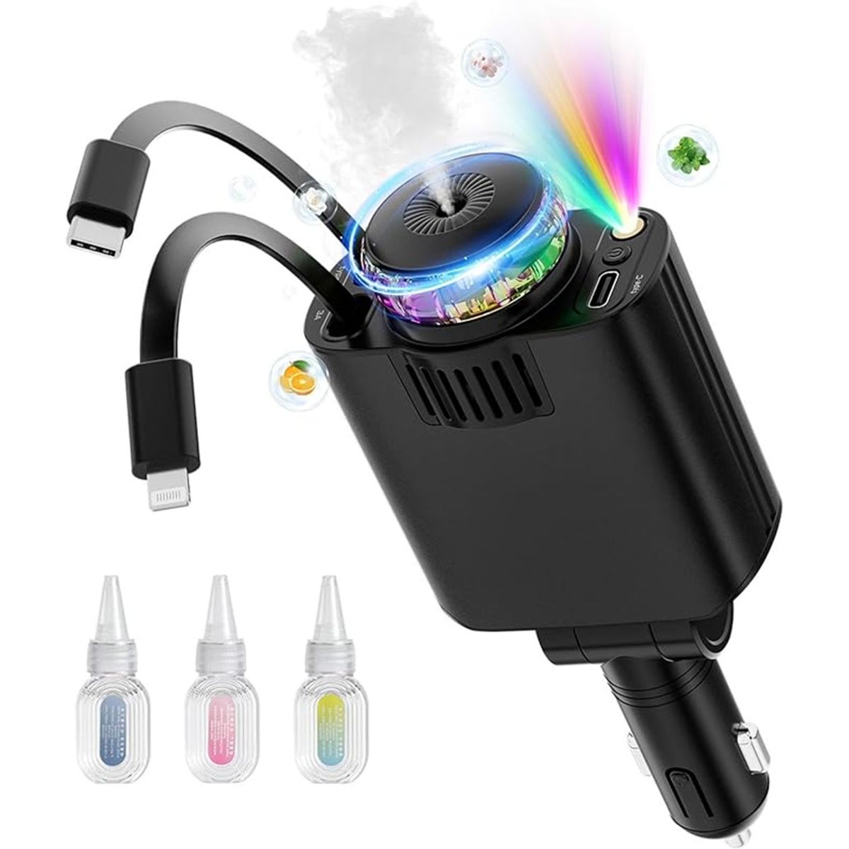 OEM - Cargador Retráctil Para Coche Con Aromaterapia Cielo Estrellado