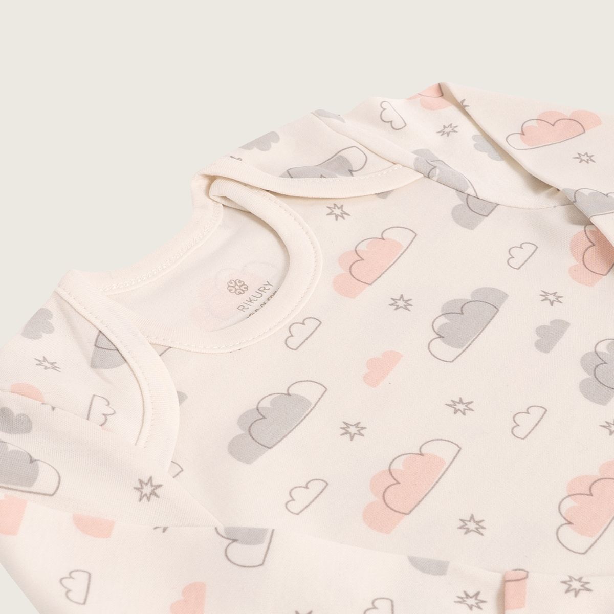 RIKURIY - Body Básico Nubes Rosa