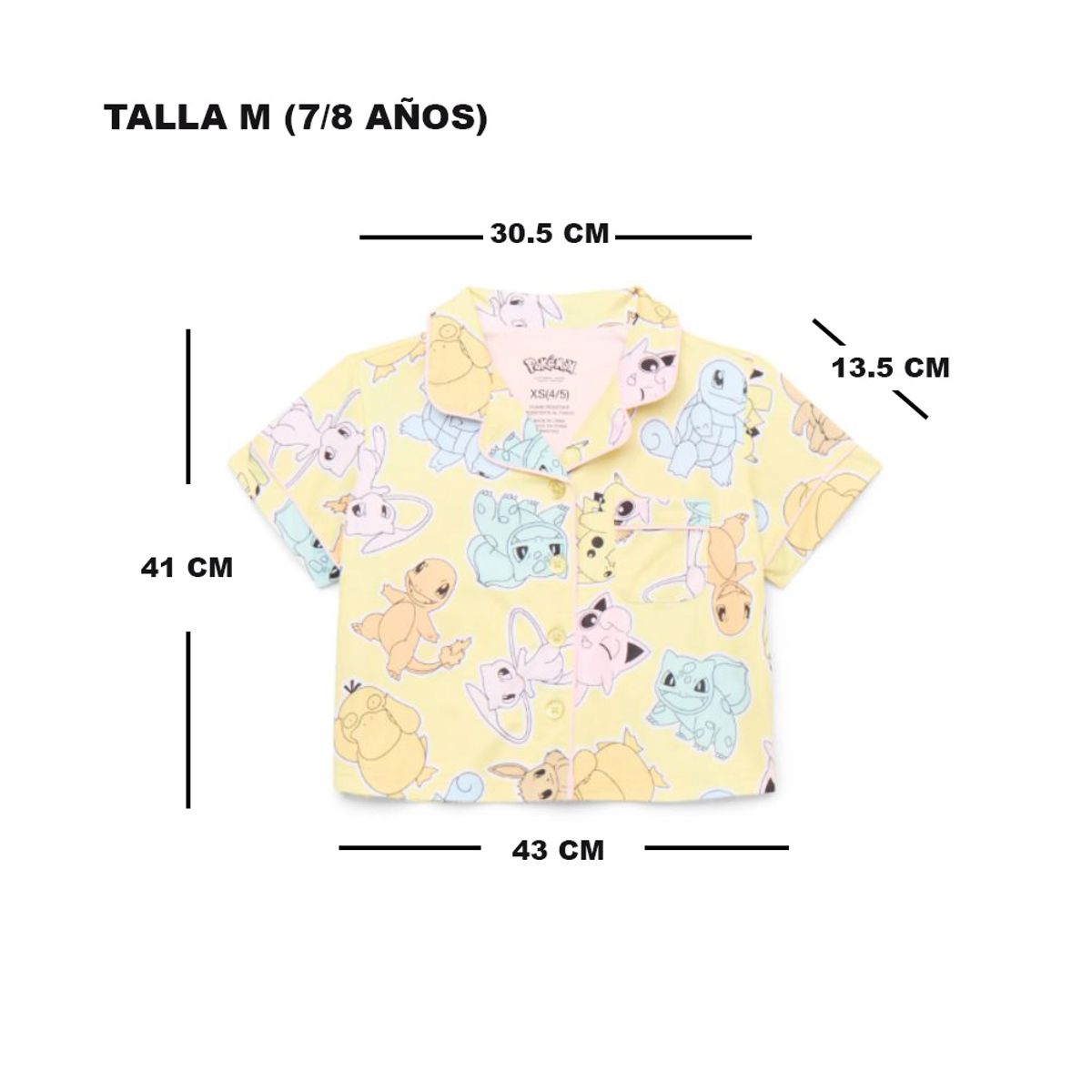 POKEMON - Pokemon Conjunto Ropa Niña Talla M 7 8 años