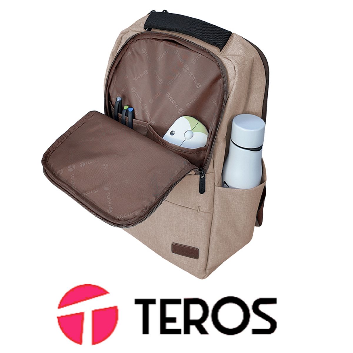 TEROS - MOCHILA para Laptop color BEIGE TEROS TEACS9012BG