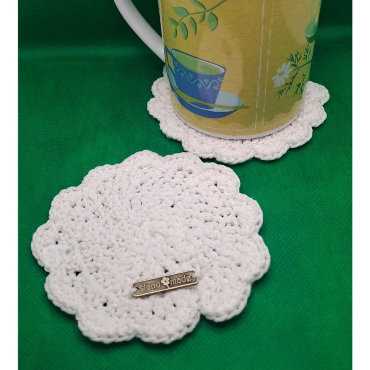 GENERICO - Set de 4 Posavasos Crema de Lana Delicada