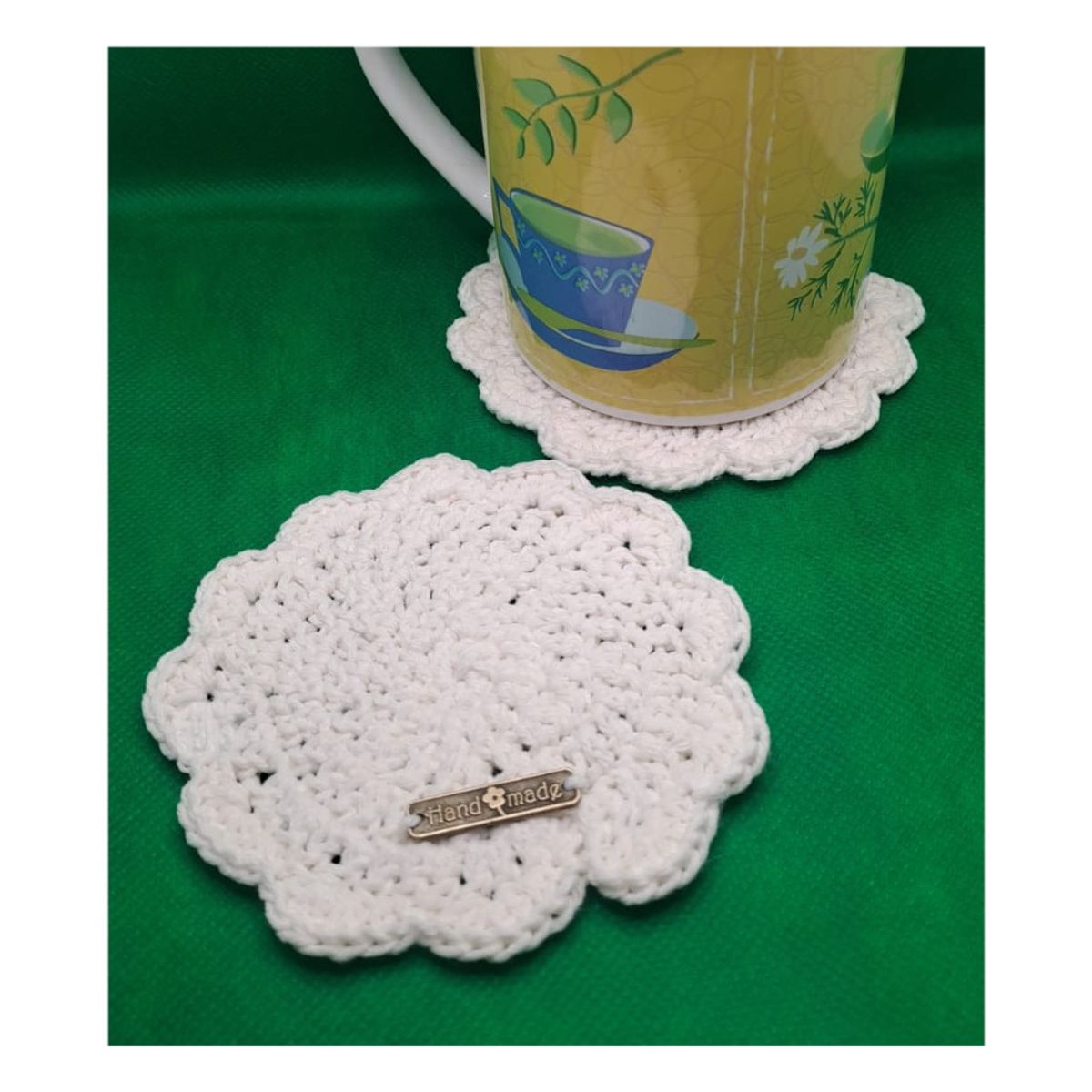 GENERICO - Set de 4 Posavasos Crema de Lana Delicada