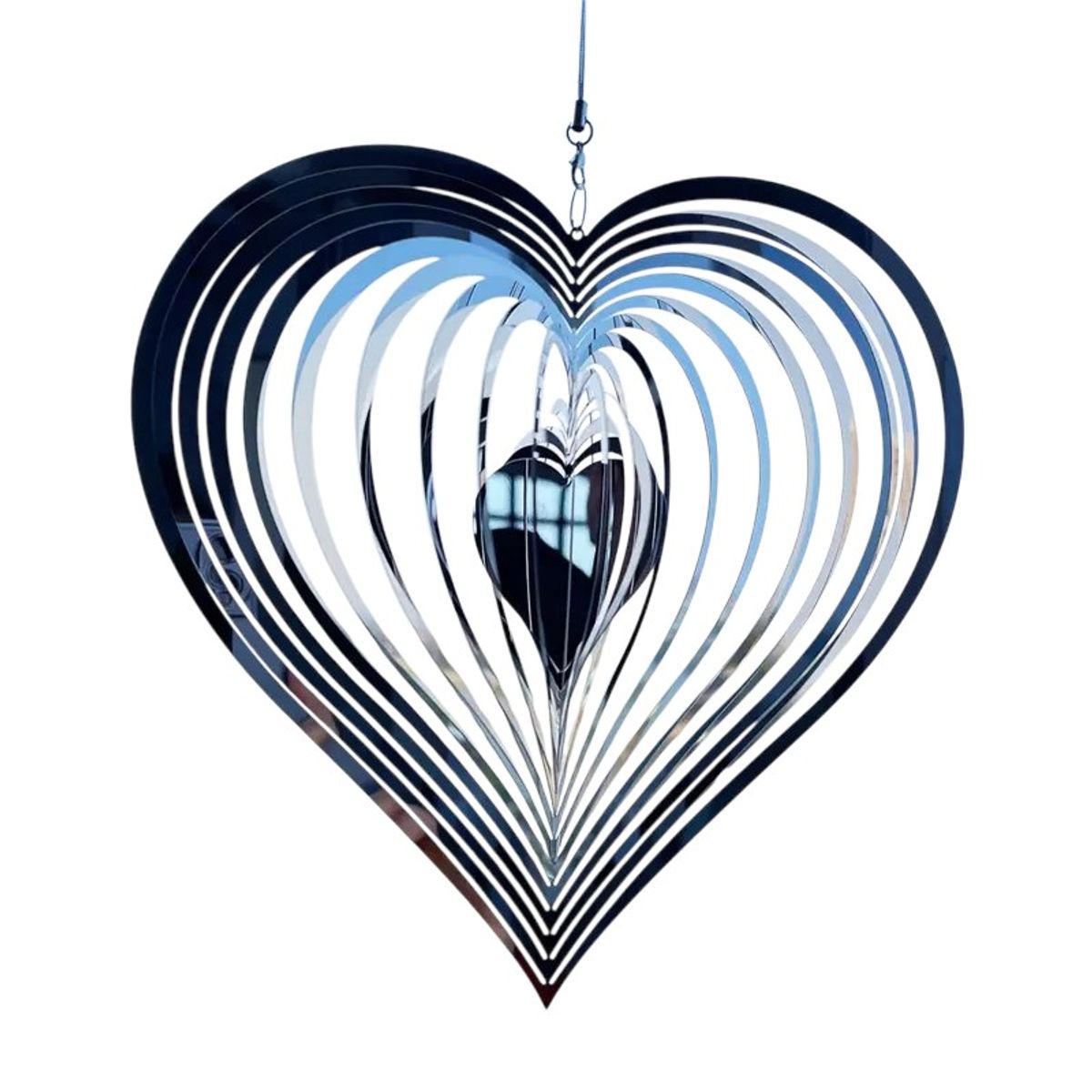 GENERICO - ADORNO CAMPANILLA SPINNER DE VIENTO 3D INOXIDABLE 304