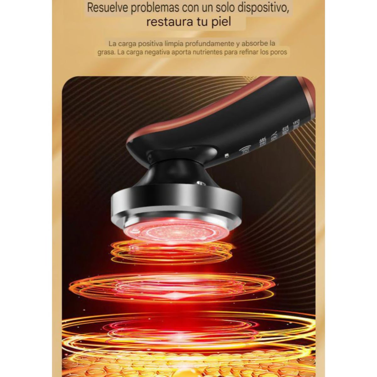 OEM - MASAJEADOR ANTIARRUGAS TÉRMICO VIBRATORIO FOTONES 4 EN 1