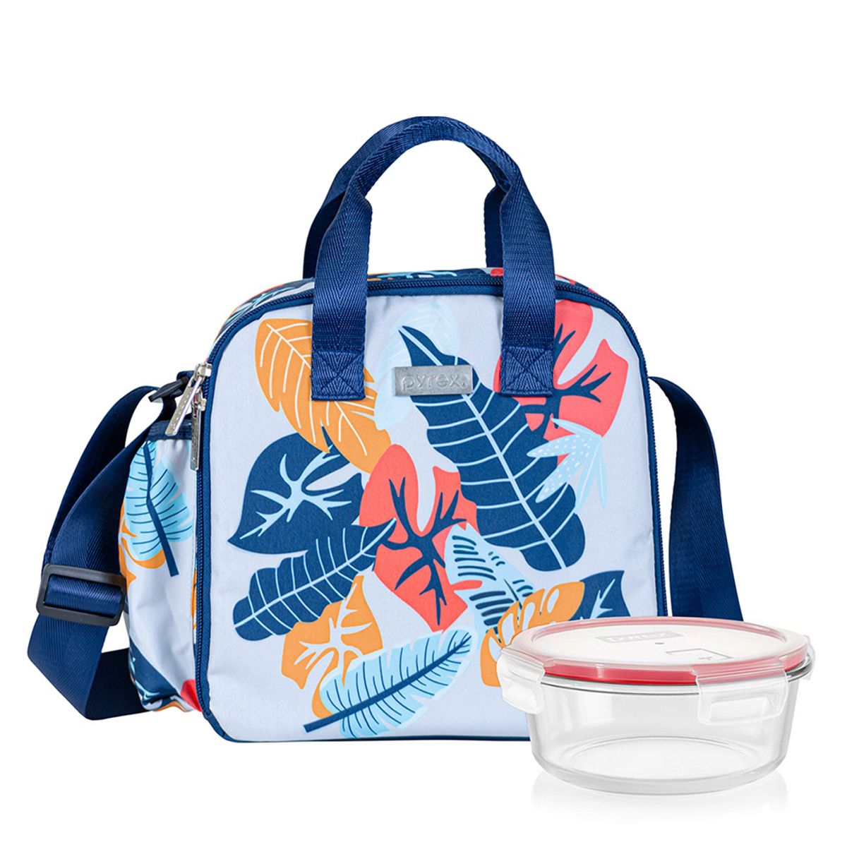 PYREX - Lonchera Ejecutiva Pyrex Flowers + Reflactario Red 400ml