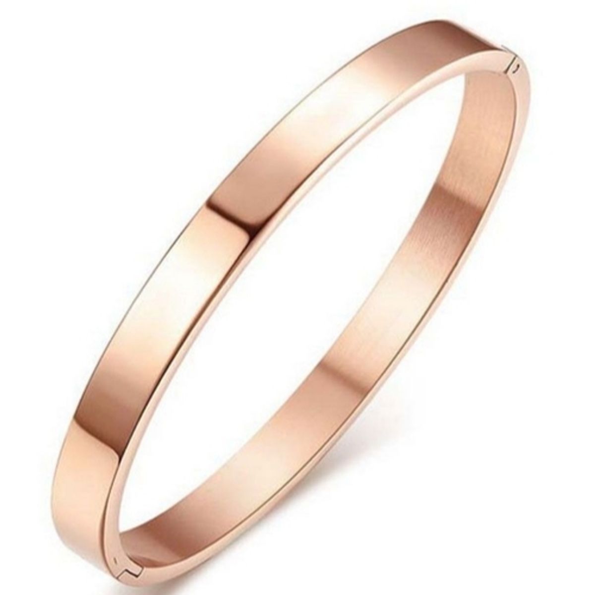 GENERICO - Puñera Pulsera Bangle Mujer Baño Oro Rosa Pulida