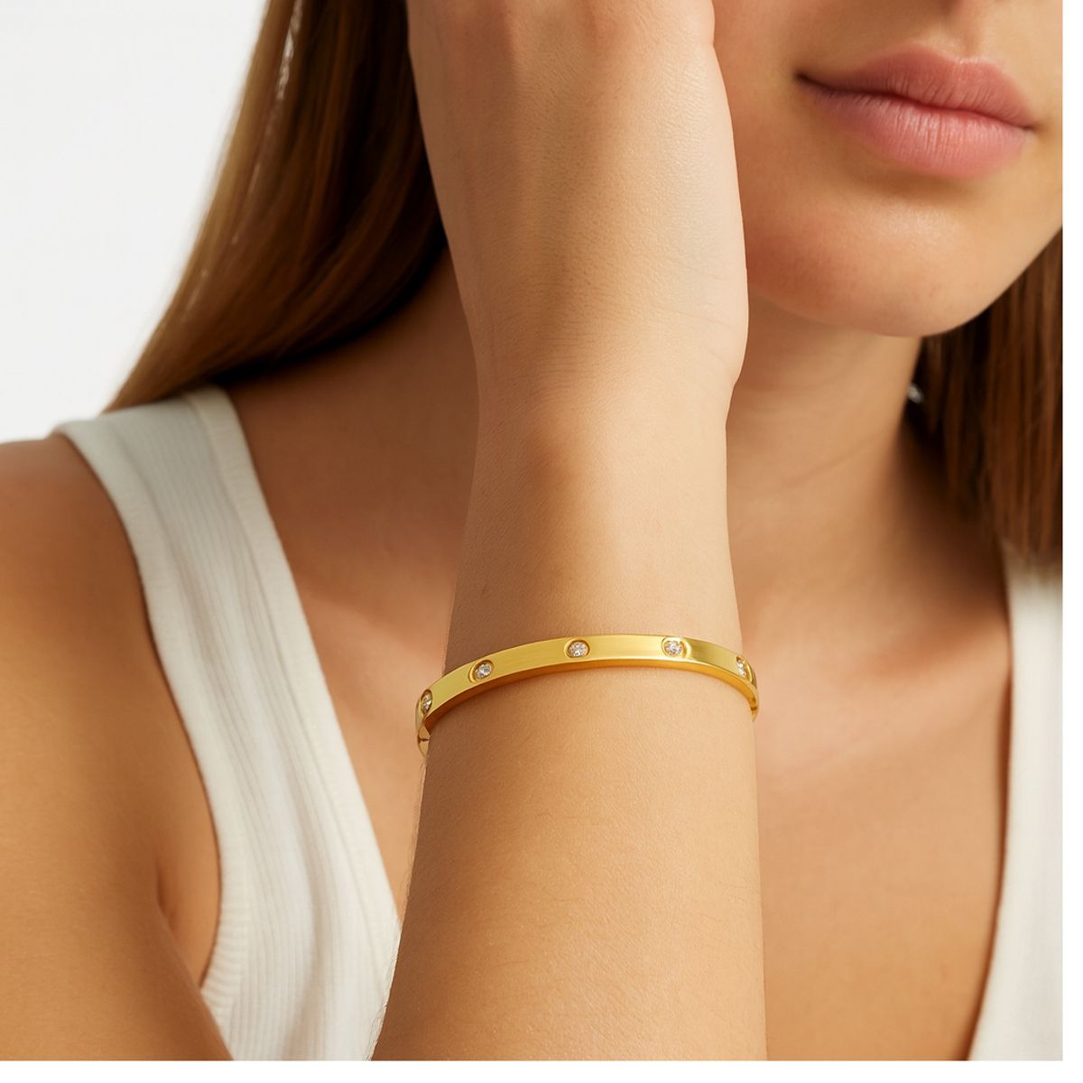 GENERICO - Puñera Pulsera Bangle Mujer Brillos