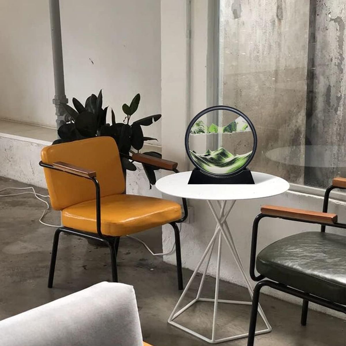 GENERICO - ADORNO TIPO RELOJ ARENA 3D MOVIMIENTO EXTRA PREMIUM VERDE