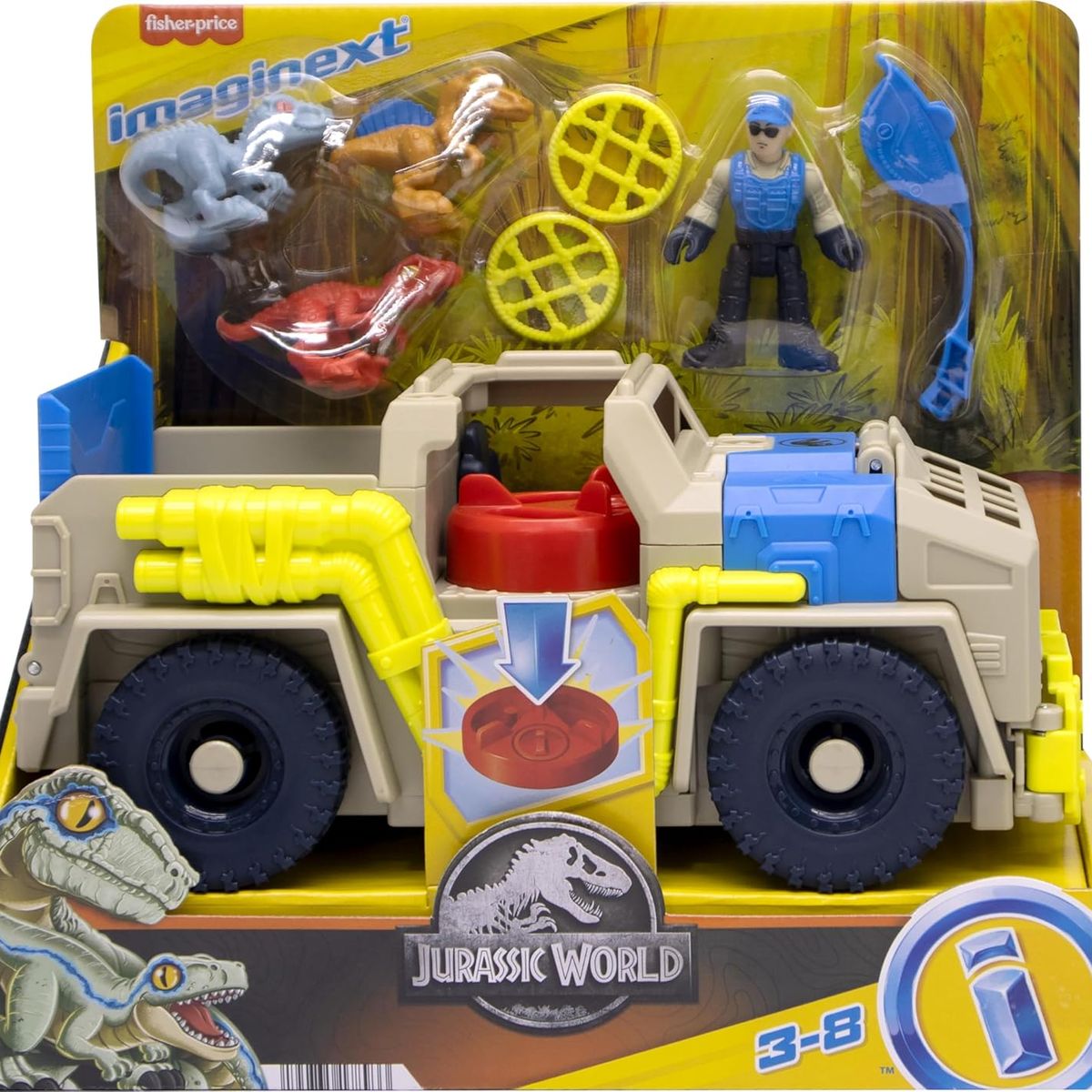 IMAGINEXT - Imaginext Jurassic - Camion Captura de Dinosaurios