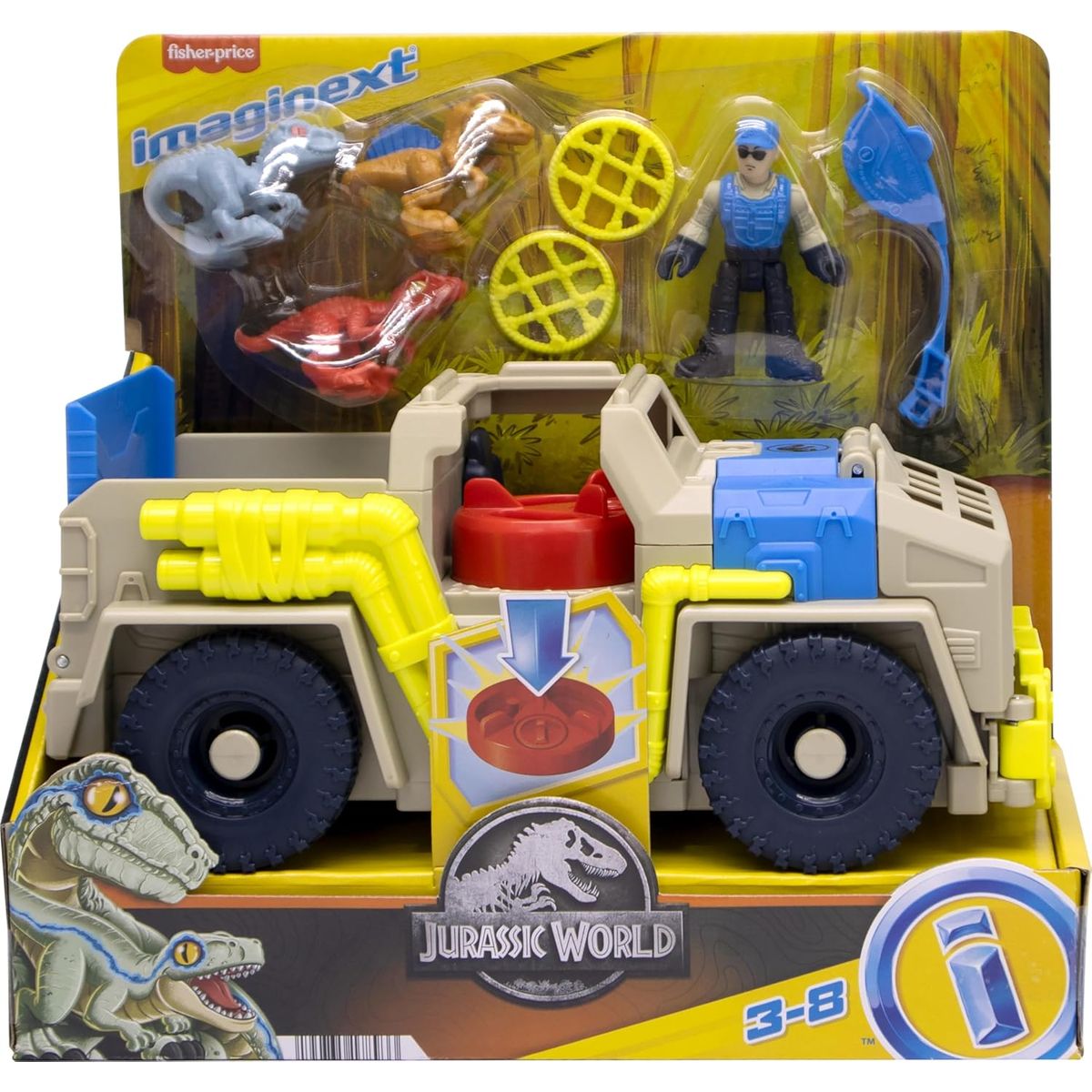 IMAGINEXT - Imaginext Jurassic - Camion Captura de Dinosaurios