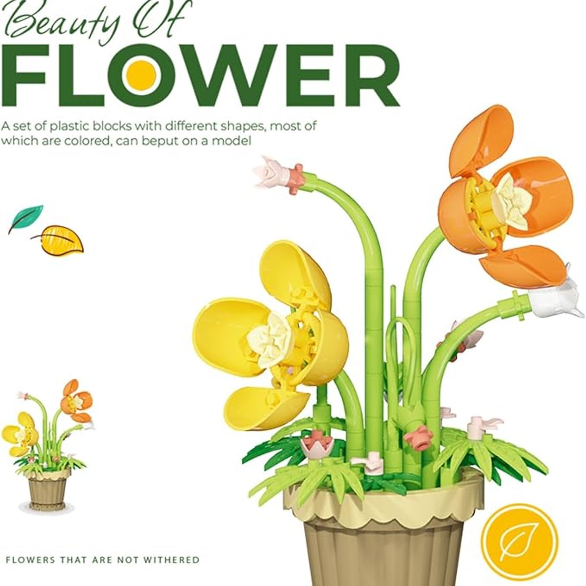 OEM - Bloques de construcción de flores en maceta - BELLEZA