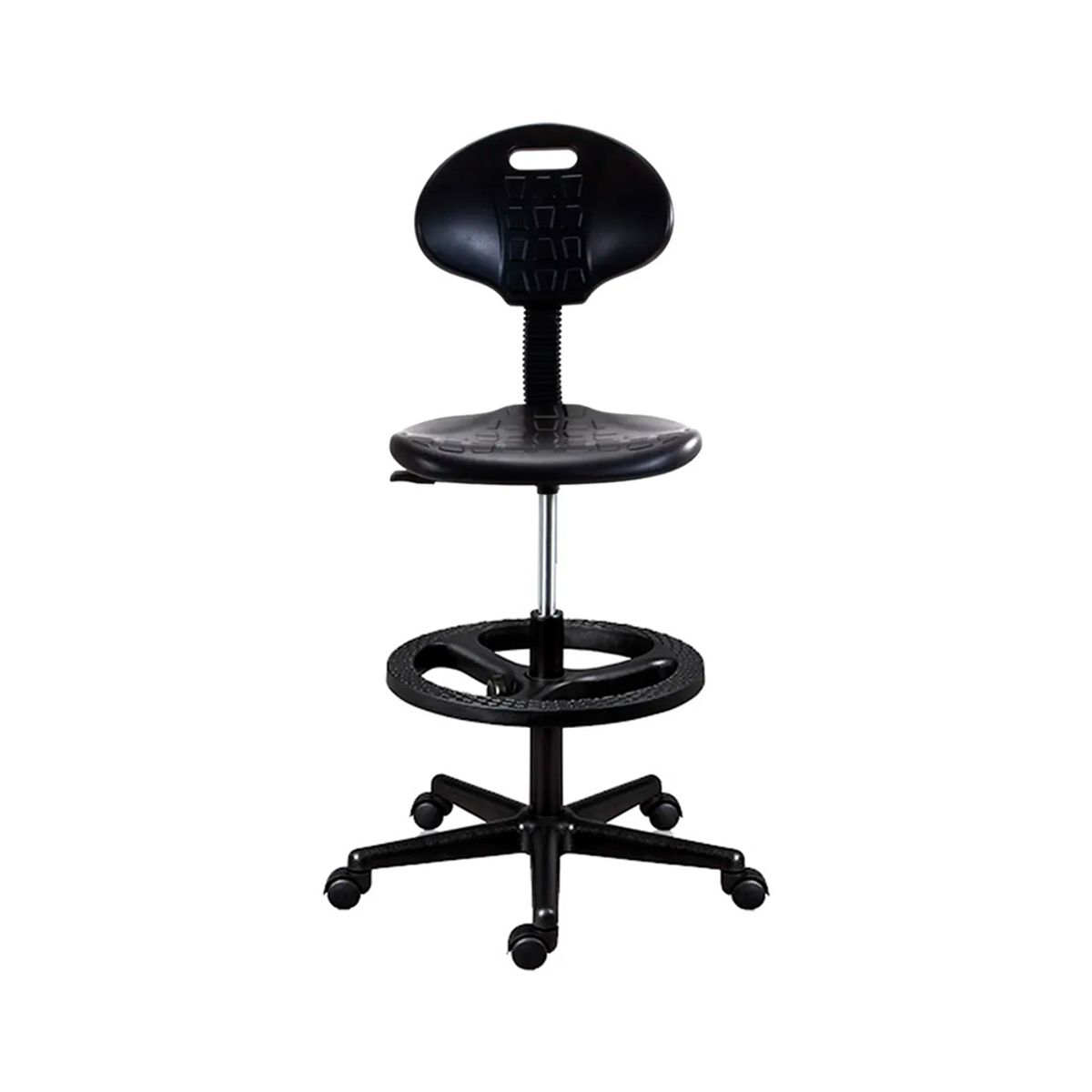 OFIDEAS - Silla Cajero Ergonómico Twig Color Negro  y Aro Negro Ofideas
