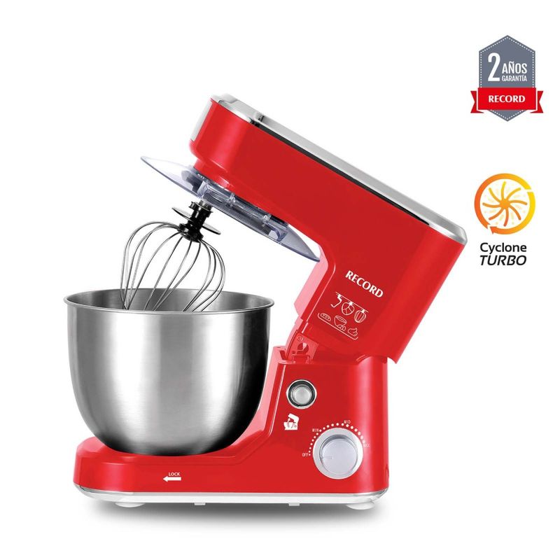 RECORD - Batidora Roja con Pedestal de 5 Litros y 1000W – 2106100012