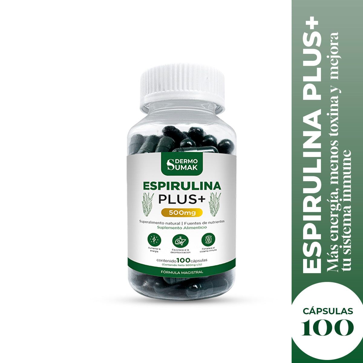 GENERICO - Espirulina Plus+ 500mg Dermo Sumak