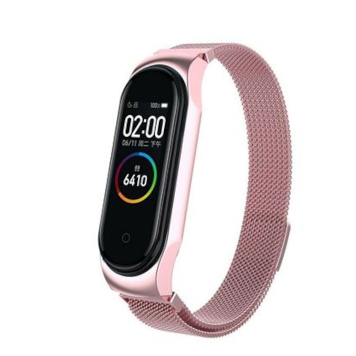 GENERICO - Correa Acero Malla Magnetica Para Xiaomi Mi Band 4 , Mi Band 3