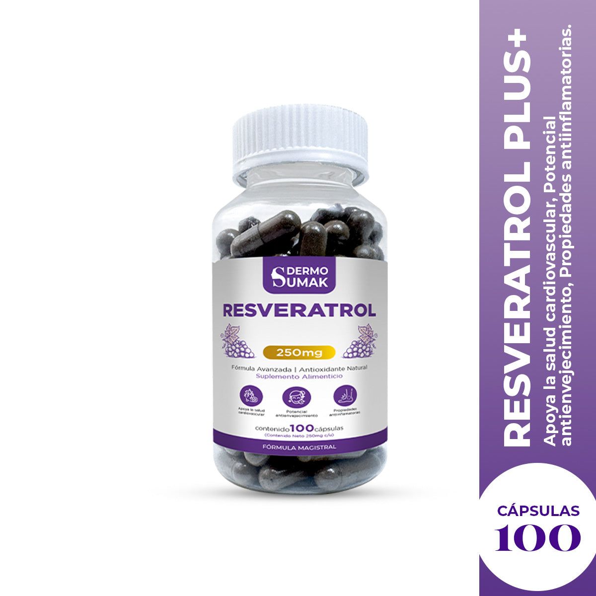 GENERICO - Resveratrol Plus+ 250mg Dermo Sumak