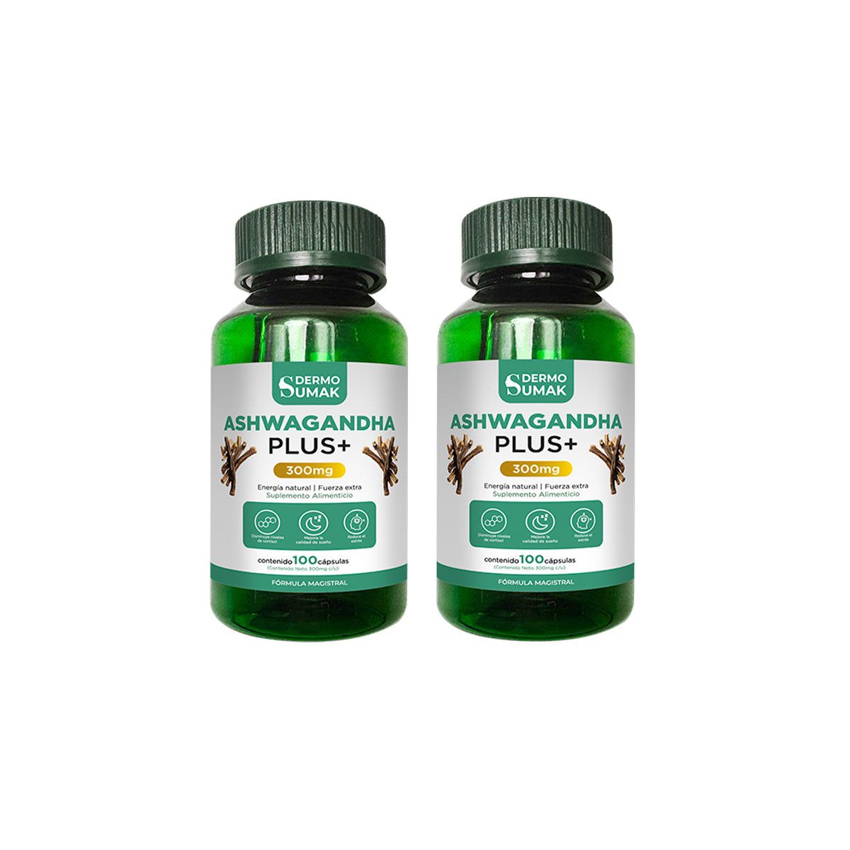GENERICO - Ashwagandha Plus+ 100 Capsulas Dermo Sumak 2 und
