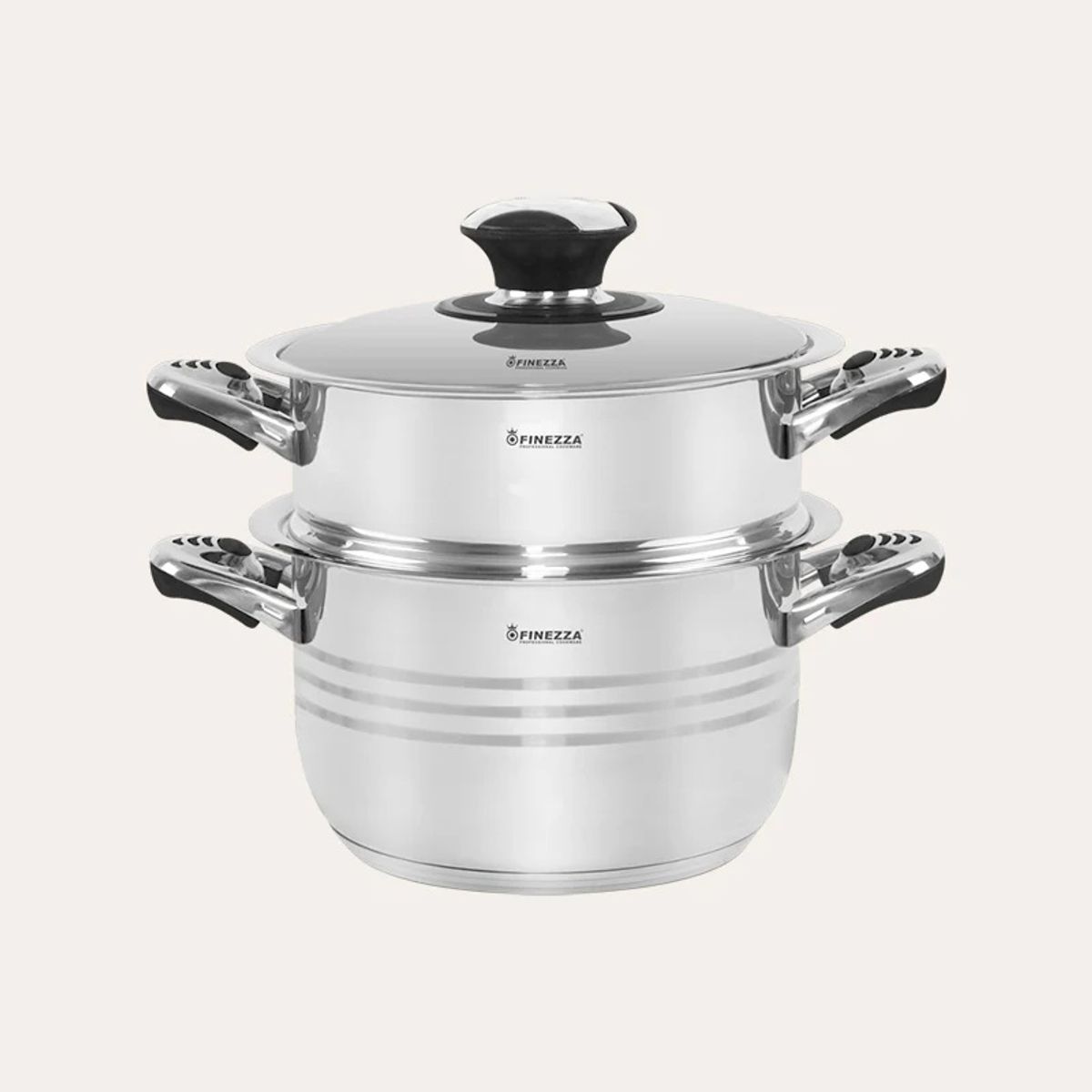 FINEZZA - Juego de Ollas de 18 Piezas FINEZZA de Acero Inoxidable FZ-2018LX