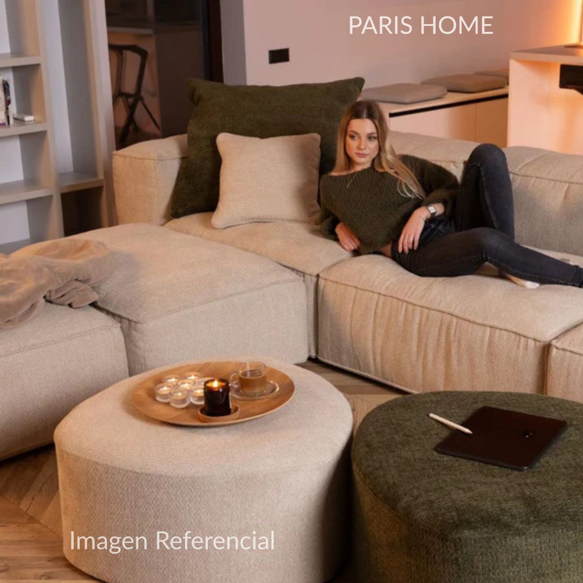 GENERICO - Sofá 3 Cuerpos Magis Tejido – Beige