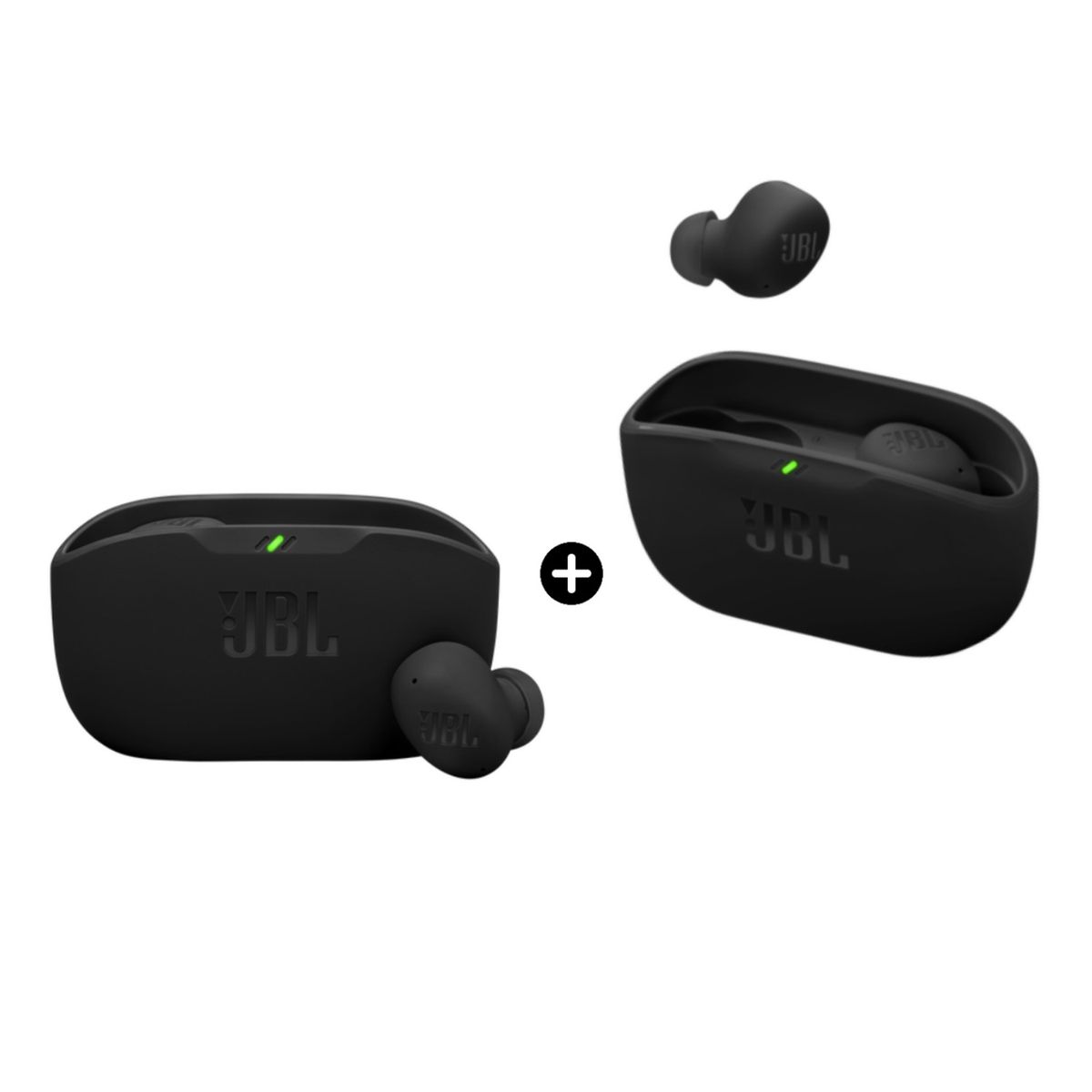 JBL - Pack x2 Audífonos BT JBL Wave Buds 2 Cancelación de Ruido Negro ANC
