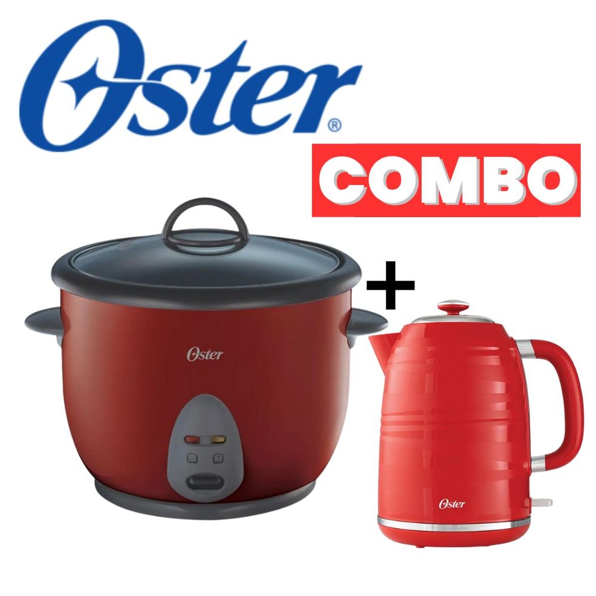 OSTER - COMBO OSTER ARROCERA 1.8 LT + HERVIDOR 1.7 LT MOD CKSTRC1700R