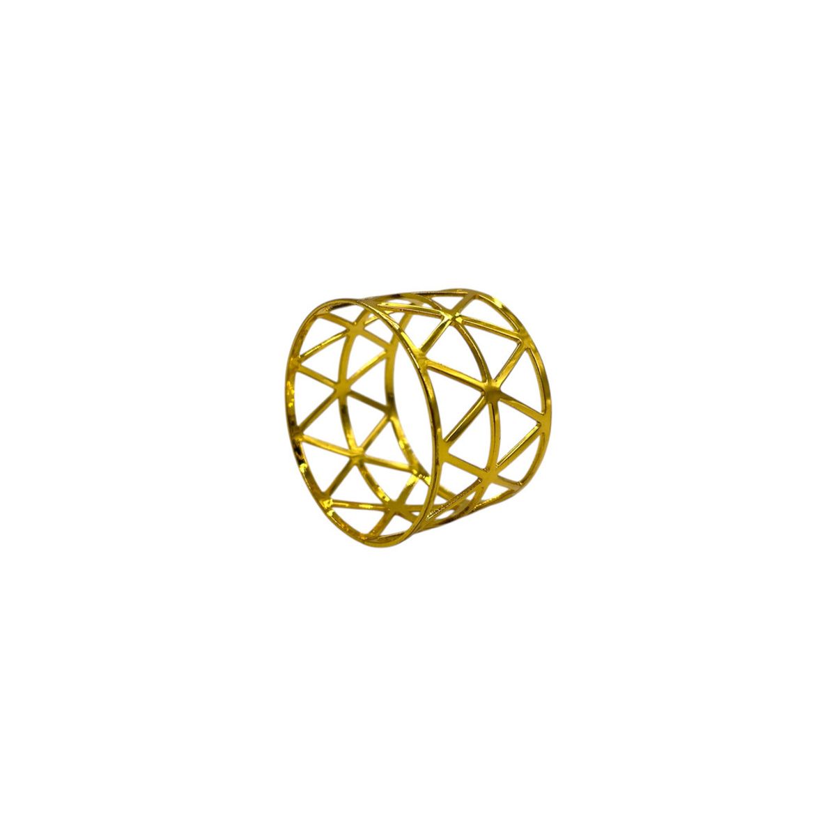 D'MESA - Set 4 Aros servilleteros metal dorado estilo moderno y lujoso