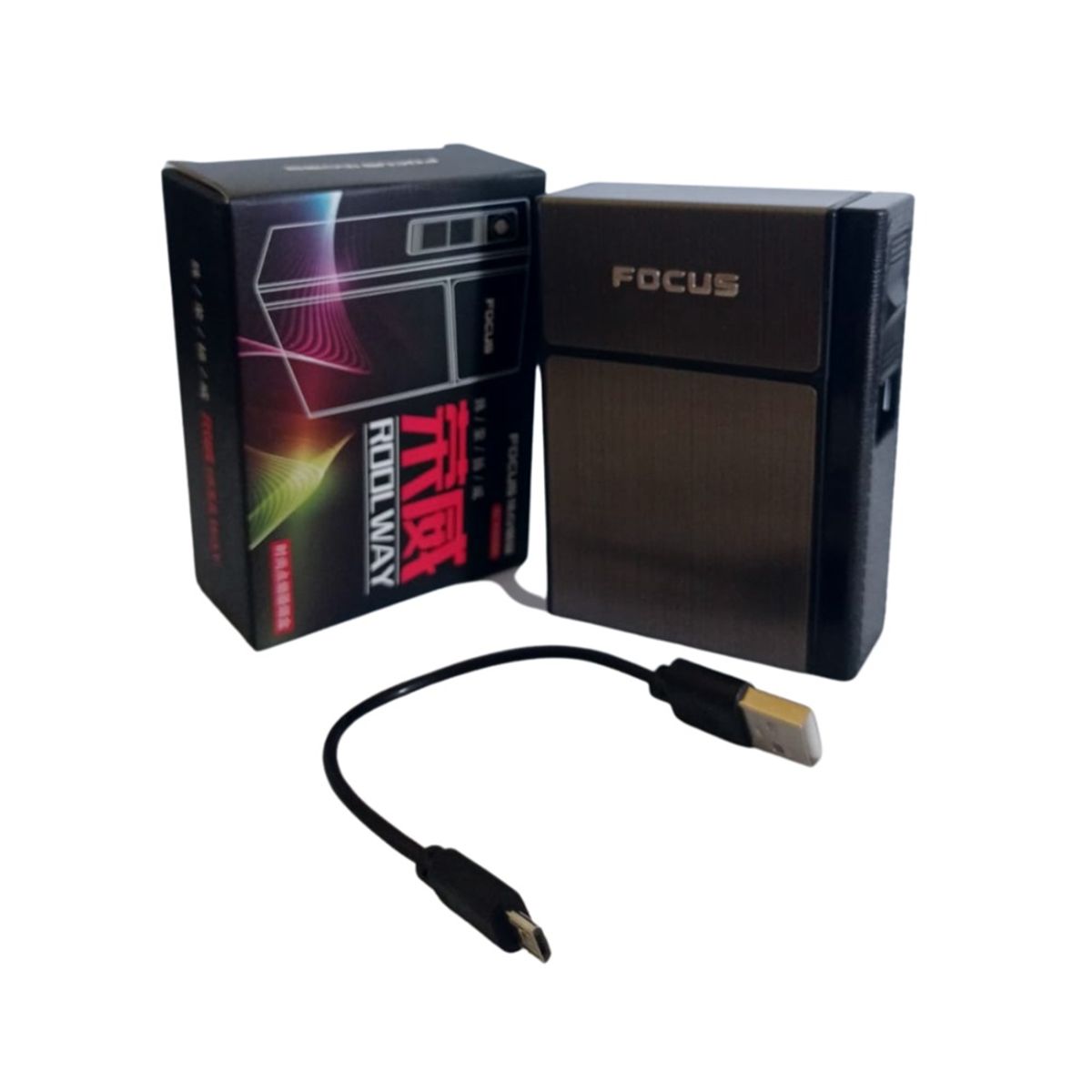 GENERICO - Cigarrera + Encendedor Portátil Recargable Diseño Elegante