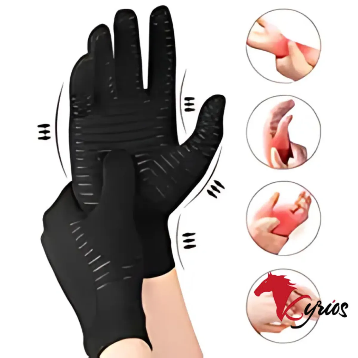 NO LOGO - Guantes De Compresión Con Cobre Terapéutico Alivia La Artritis Talla L