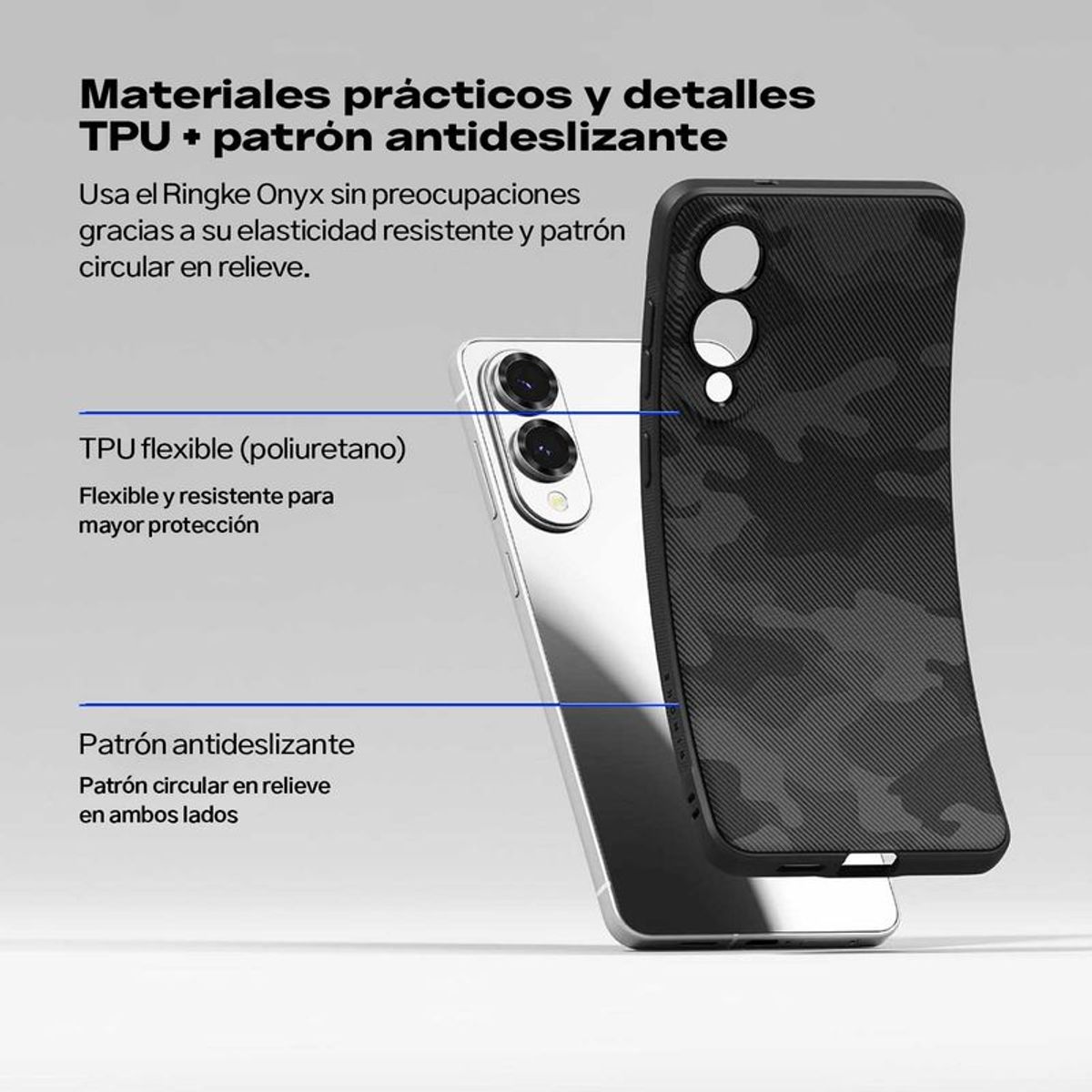 RINGKE - Case Galaxy S25 Edge Camuflado Negro Certificado Ringke