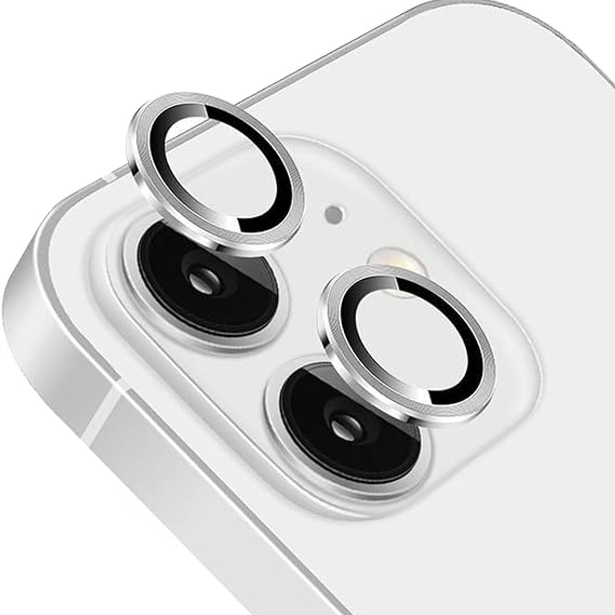 GENERICO - Protector De Cámara IPhone 11 / 12 / 12 Mini Plateado