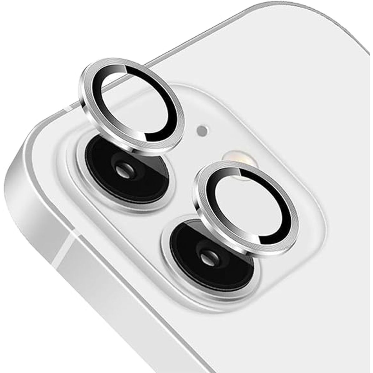 GENERICO - Protector De Cámara IPhone 11 / 12 / 12 Mini Plateado