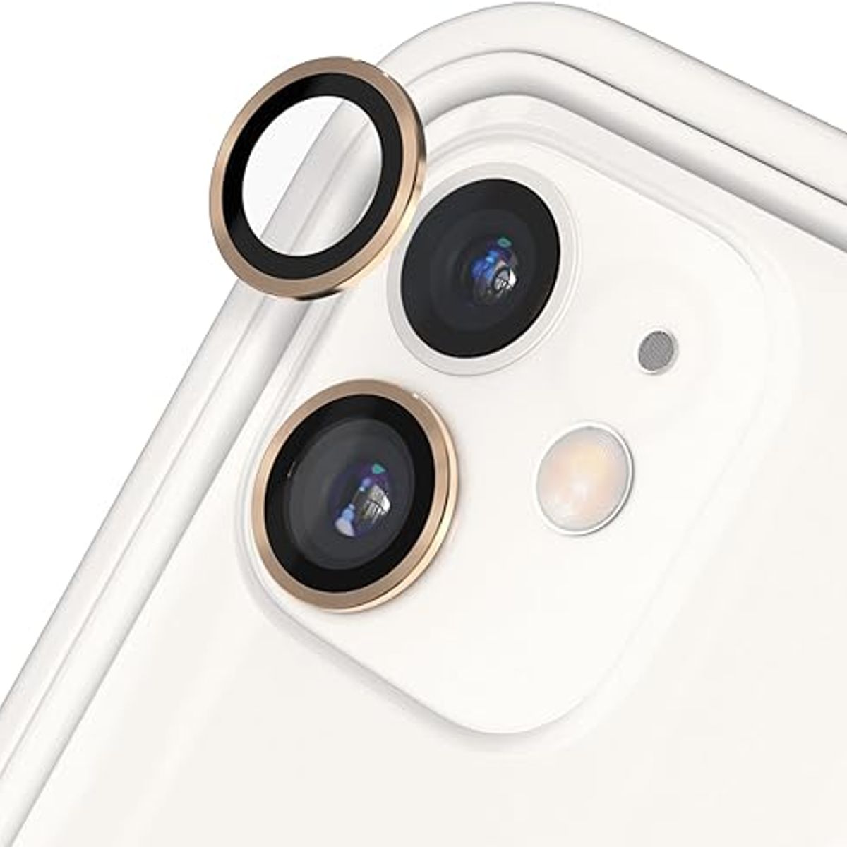 GENERICO - Protector De Cámara IPhone 11 / 12 / 12 Mini Dorado