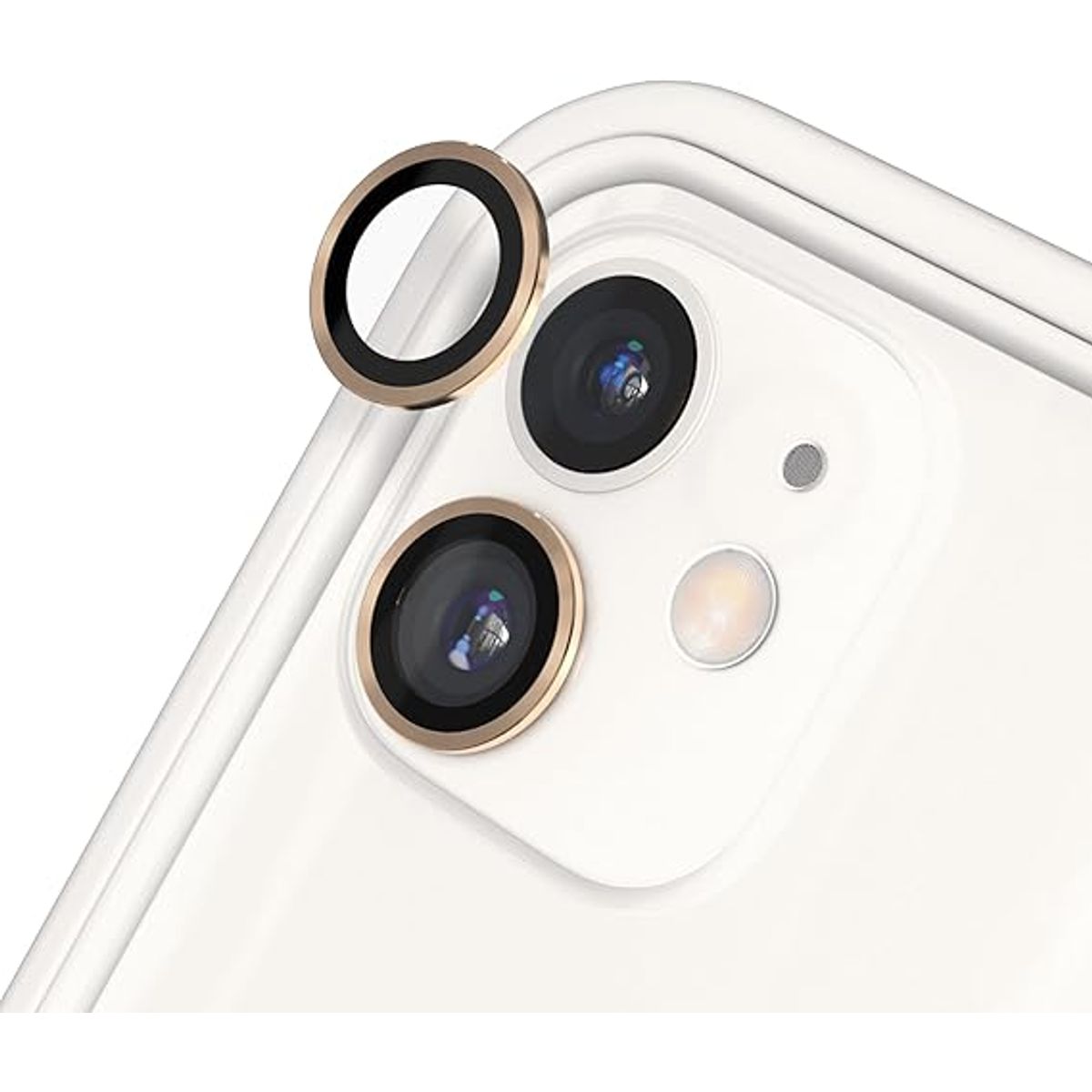 GENERICO - Protector De Cámara IPhone 11 / 12 / 12 Mini Dorado