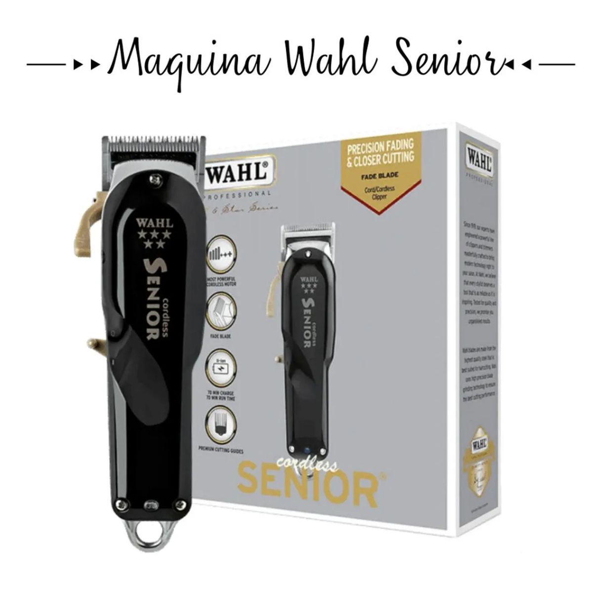 WAHL - Maquina Cortador de Cabello WAHL Profesional Senior Cordless