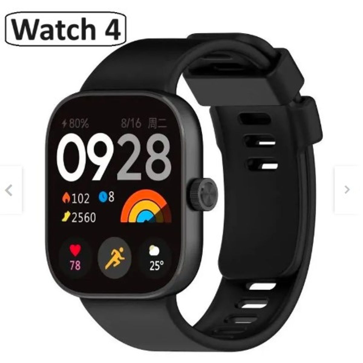 GENERICO - CORREA PARA XIAOMI REDMI WATCH 4 NEGRO
