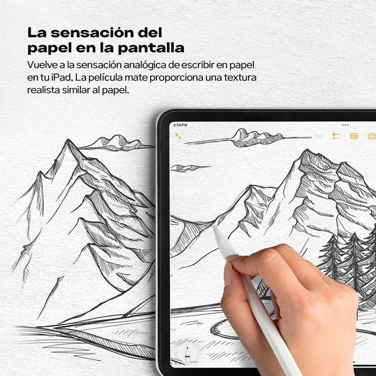 RINGKE - Protector Pantalla iPad Air 13 M3 M2 Ringke Textura Papel Delgado