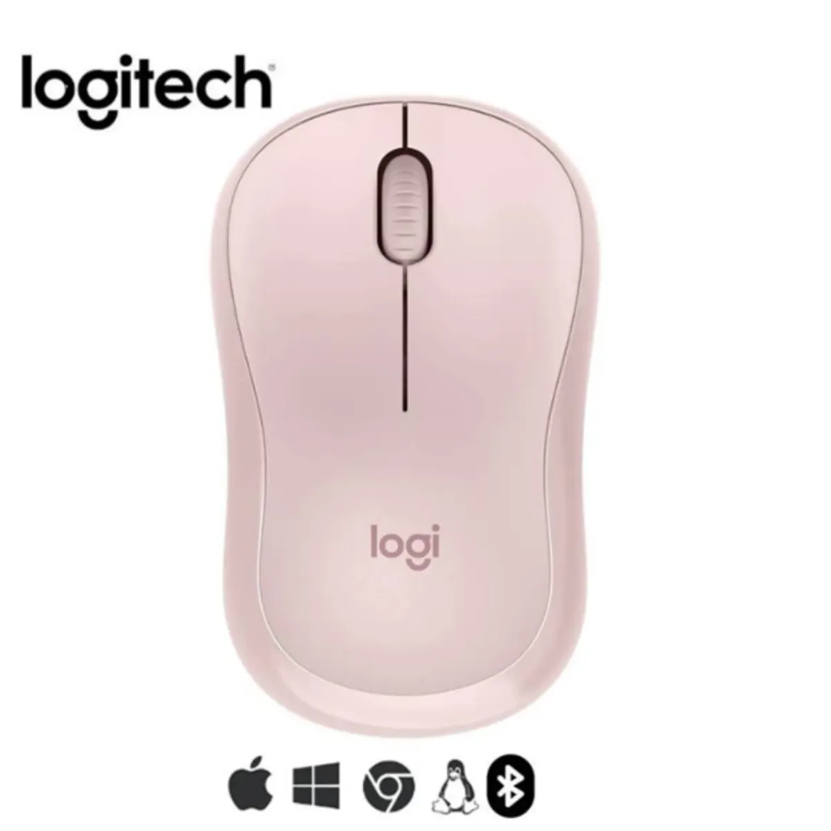 LOGITECH - Mouse Logitech M240 Rosado Inalámbrico Bluetooth  Silencioso y Cómodo