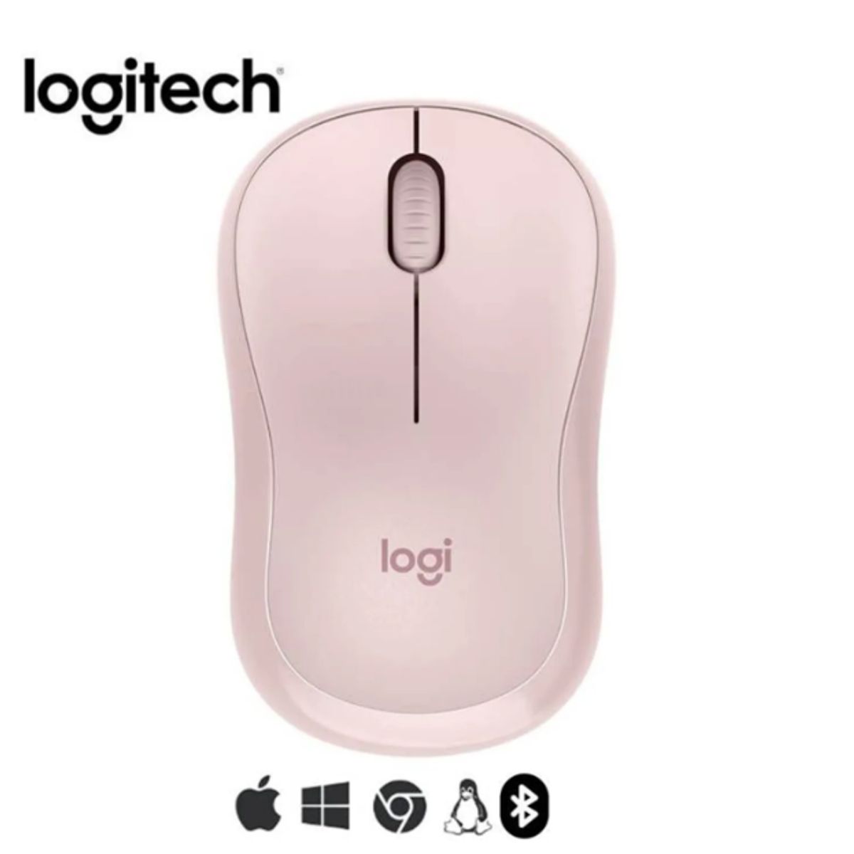 LOGITECH - Mouse Logitech M240 Rosado Inalámbrico Bluetooth  Silencioso y Cómodo