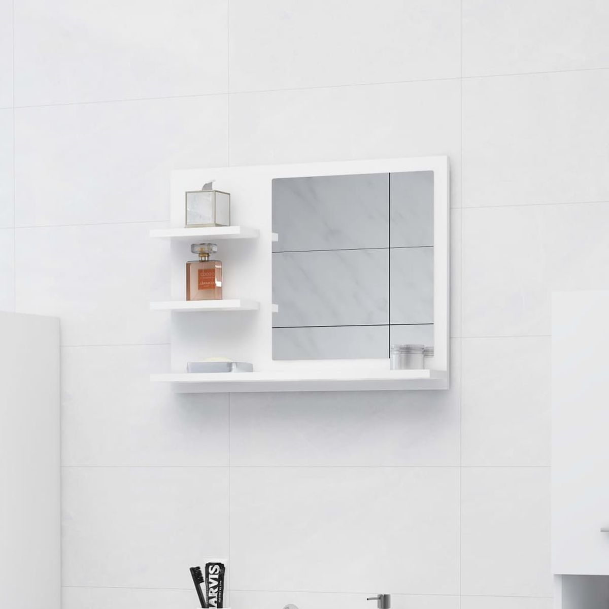 GENERICO - Mueble de Baño Lumina  Espejera con Repisas Estilo Nórdico
