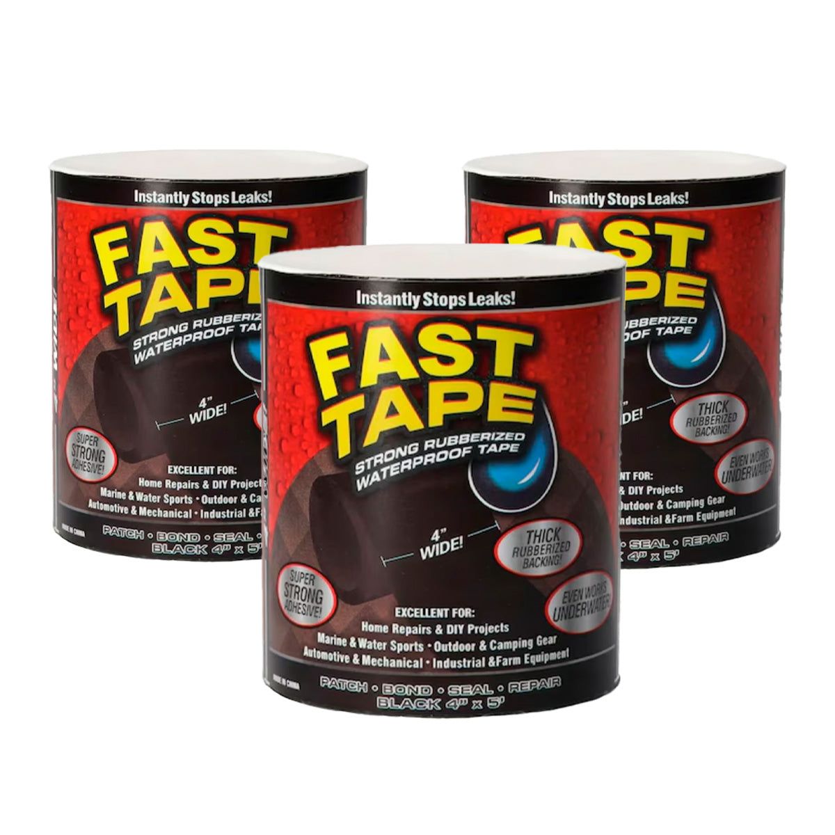 GENERICO - Cinta Impermeable De Goma Fast Tape 3 Und