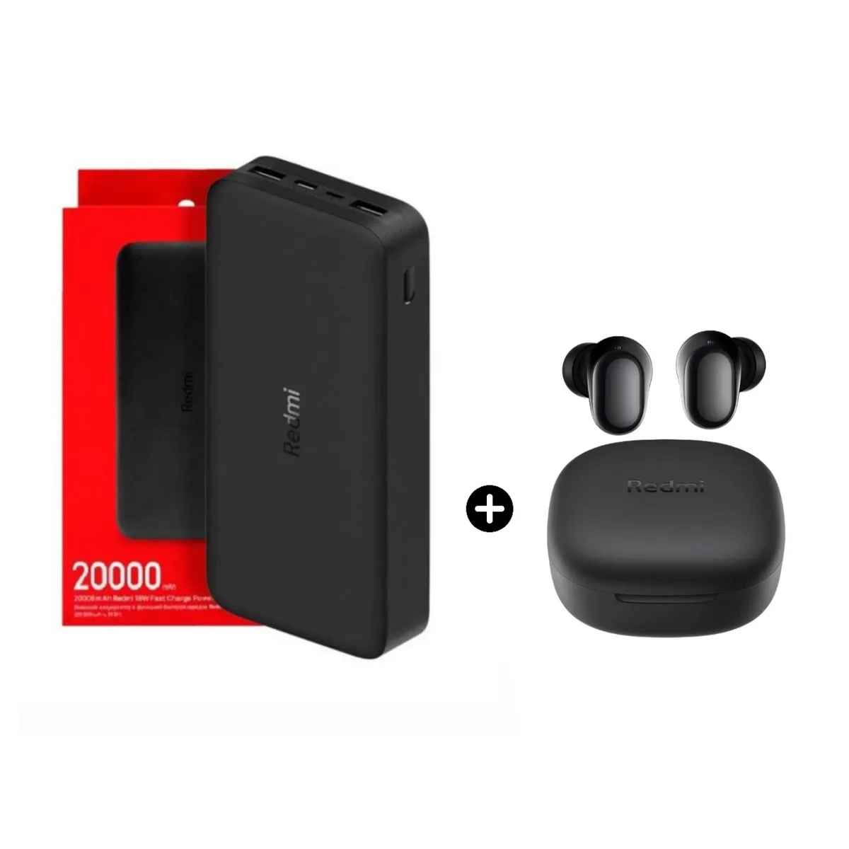 XIAOMI - Audífonos Xiaomi Redmi Buds 6 Play Negro + PowerBank Redmi 20000 mAh Xiaomi 18W Tipo C