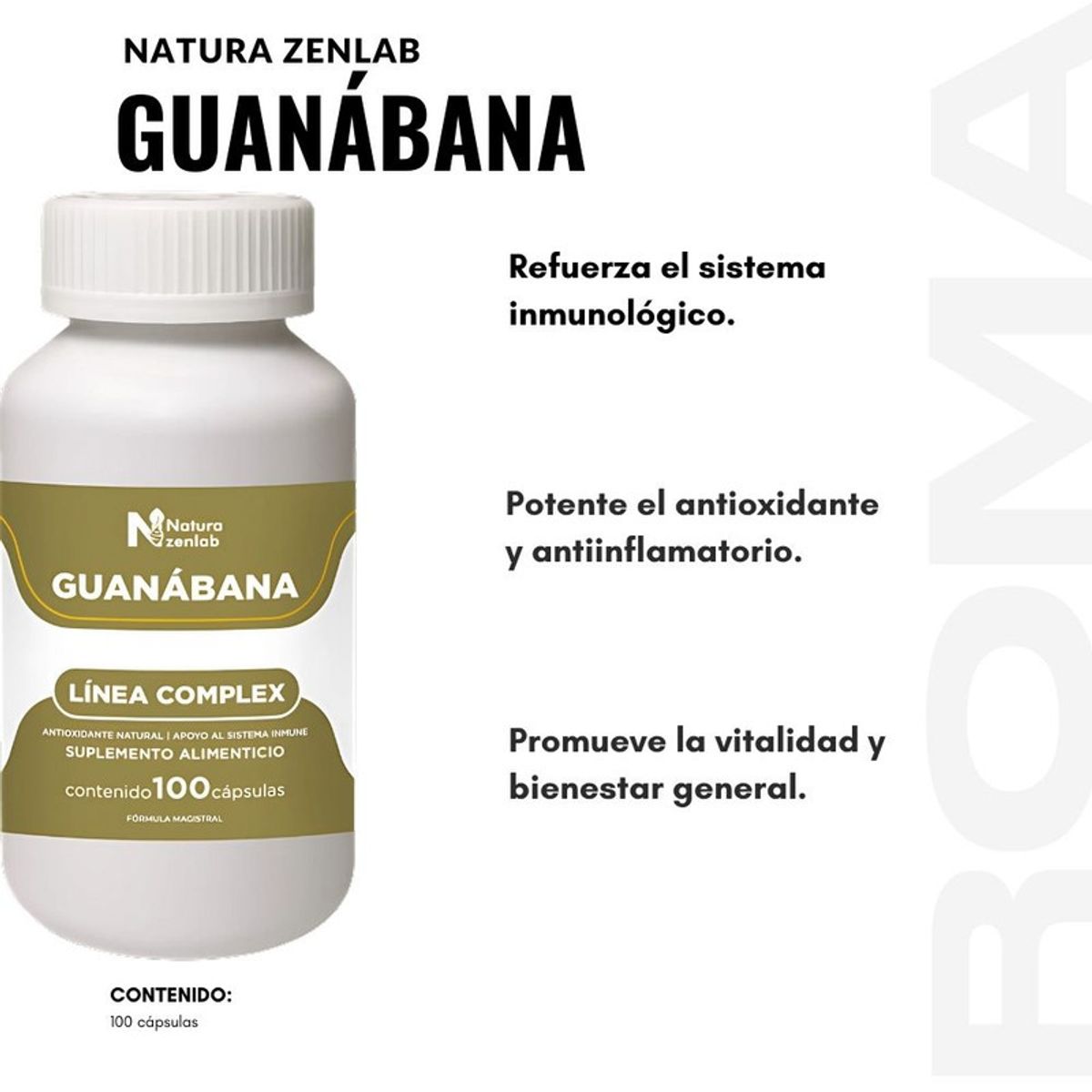 GENERICO - GUANÁBANA COMPLEX 300MG NATURA ZENLAB