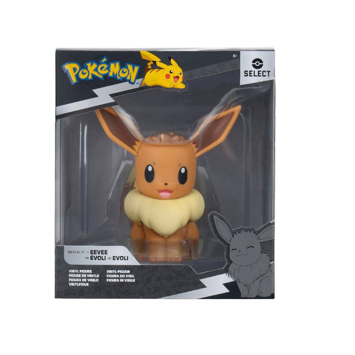 POKEMON - Pokemon Figura Eevee  Select De 4 Pulgadas