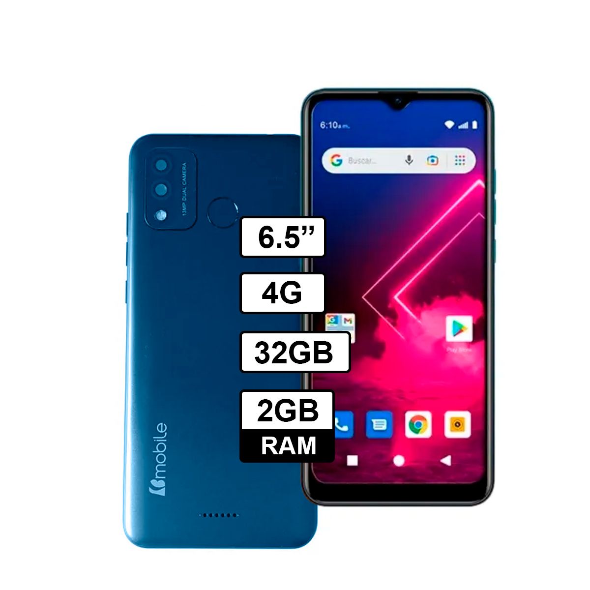 BMOBILE - Celular BMOBILE BL65 2GB RAM + 32GB Color Azul