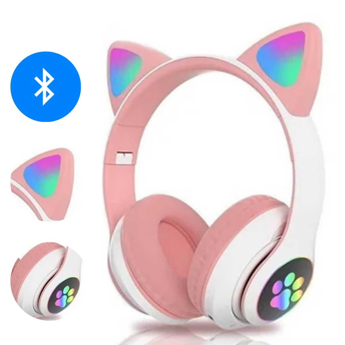 GENERICO - Auricular Inalámbrico Gato bluetooth STN-28 Rosado