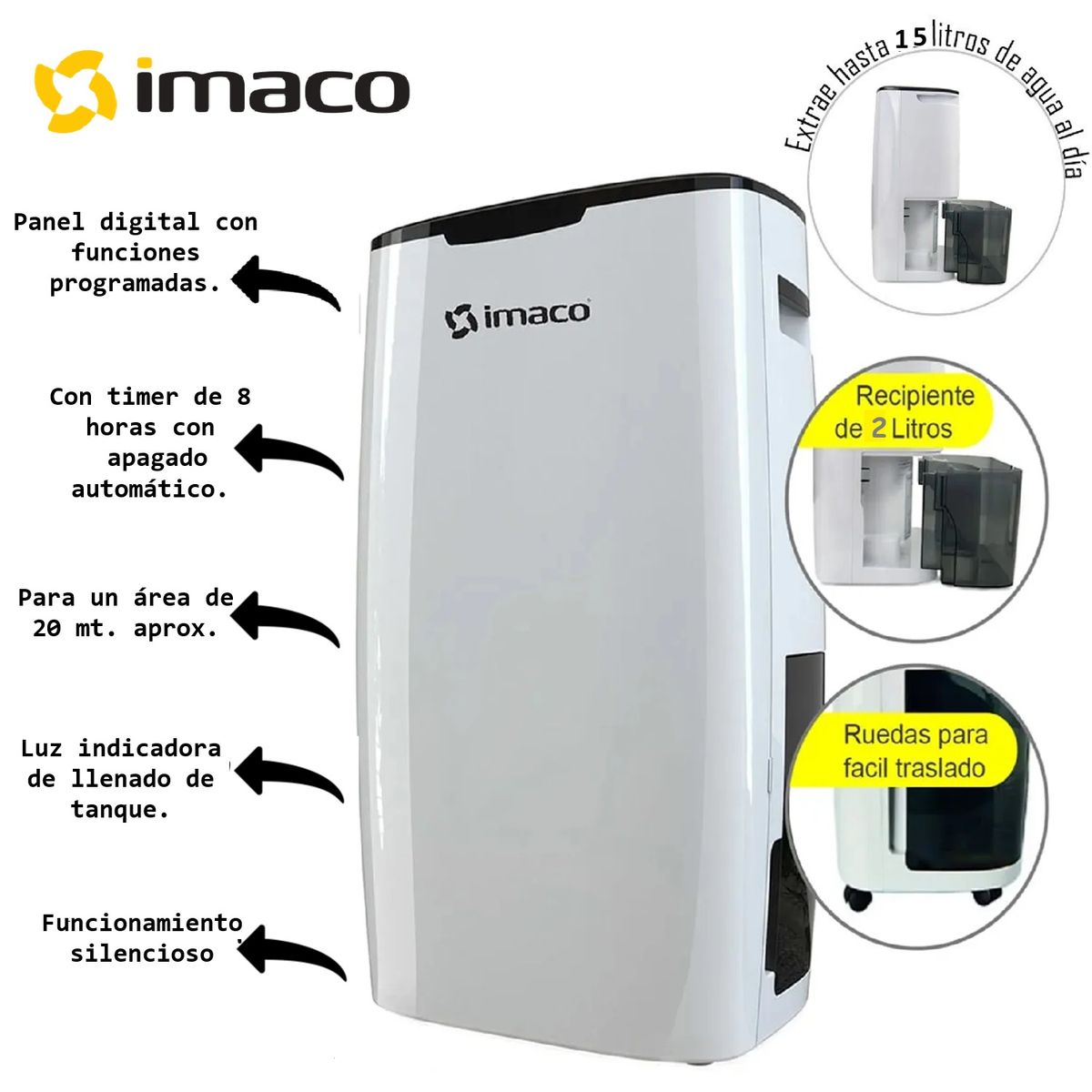 Imaco - Deshumedecedor Digital DHE15  Imaco