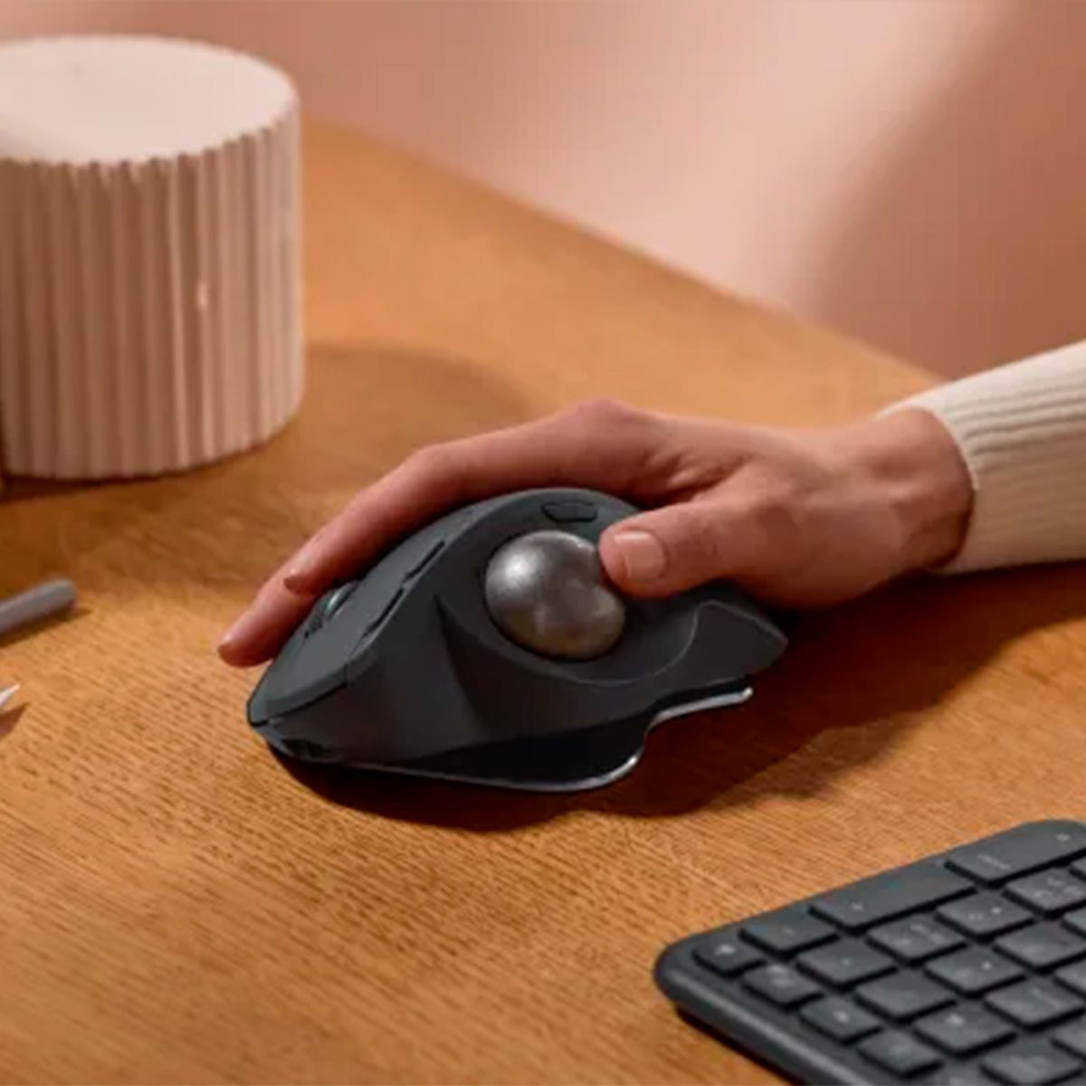 LOGITECH - Mouse Logitech Mx Ergo S Advanced Trackball Wireless boltBluetooth USB-C BLACK