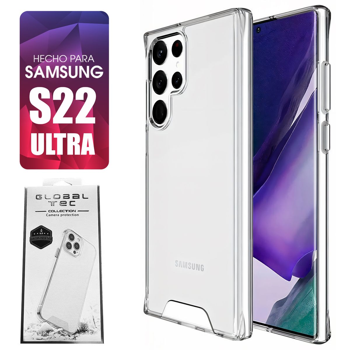 ASIA IMPORT - Space Case Transparente Samsung S22 Ultra Funda Para celular