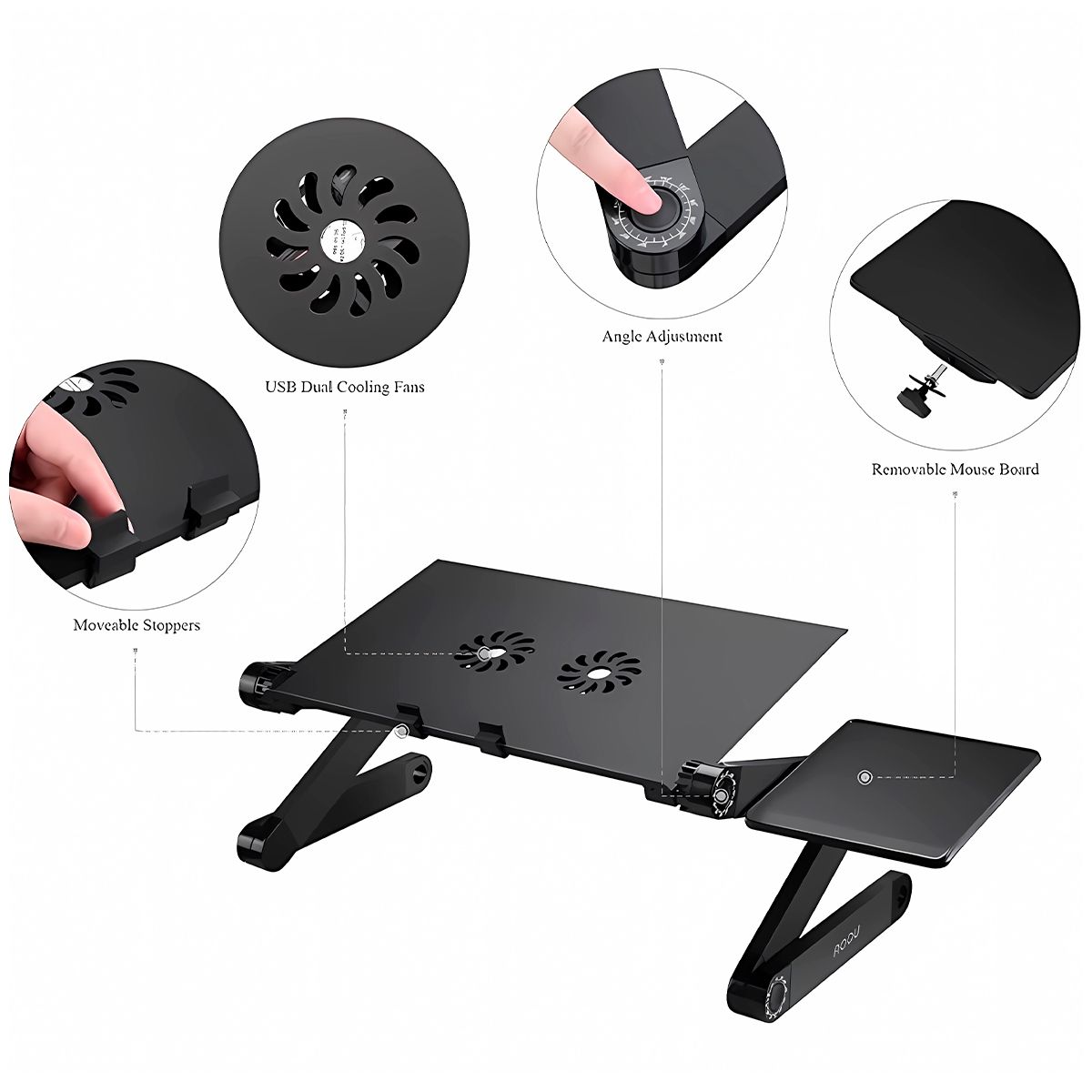 GENERICO - Mesa Cooler ventilador para laptop y Notebook Mac